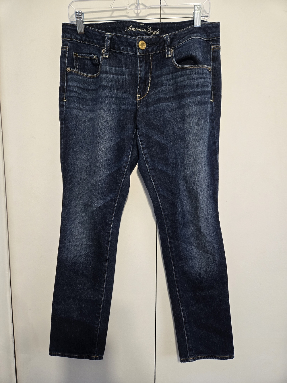 American Eagle Skinny Jeans Women's Size‎ 8 Short Dark Wash Stretch Denim